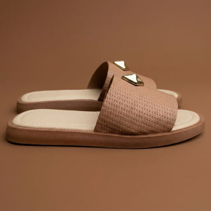 Sandália Slide Charm Gold