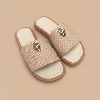 Sandália Slide Charm Gold