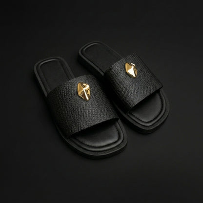 Sandália Slide Charm Gold