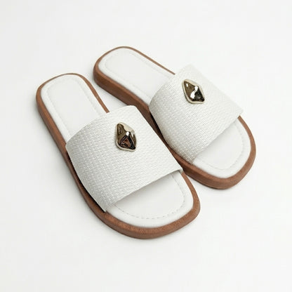 Sandália Slide Charm Gold