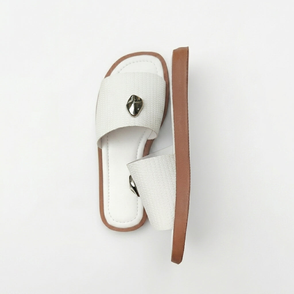 Sandália Slide Charm Gold